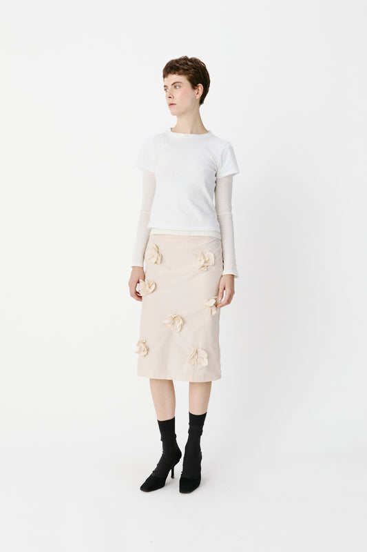 Abloom Midi Skirt Cream