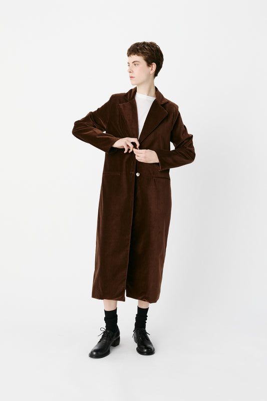 Flesh For Fantasy Velvet Coat Brown