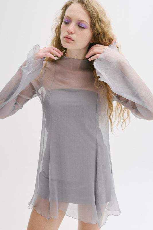 Delphine Dress Gray